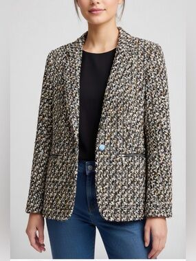Lafayette 148 New York Multicolor Tweed Blazer